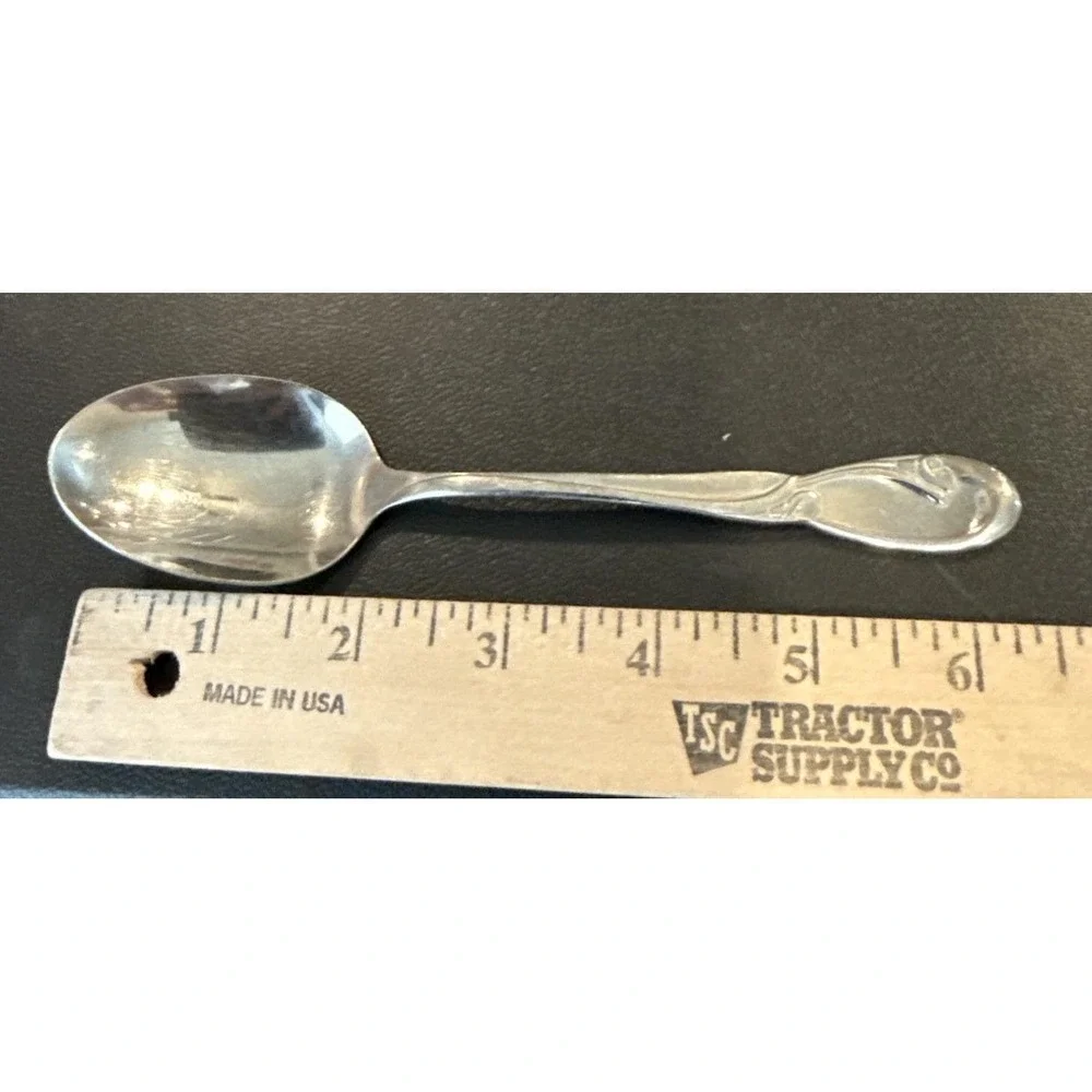 Oneida Deluxe Calla Lily Soup Spoons Spoon Stainless Steel Vintage Set Of 3‎